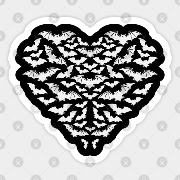 Bat Love Sticker by Alema Art